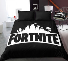 Charger l'image dans la galerie, 3D Cartoon Bedding Suit Fortnites Quilt Cover Fortress Night Printed Bed Spead Child Bedroom Bed Duvet Cover Bedclothes 3pcs Set