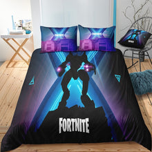 Charger l'image dans la galerie, 3D Cartoon Bedding Suit Fortnites Quilt Cover Fortress Night Printed Bed Spead Child Bedroom Bed Duvet Cover Bedclothes 3pcs Set