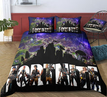 Charger l'image dans la galerie, 3D Cartoon Bedding Suit Fortnites Quilt Cover Fortress Night Printed Bed Spead Child Bedroom Bed Duvet Cover Bedclothes 3pcs Set