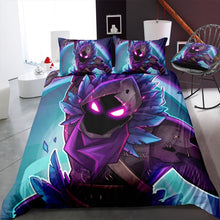Charger l'image dans la galerie, 3D Cartoon Bedding Suit Fortnites Quilt Cover Fortress Night Printed Bed Spead Child Bedroom Bed Duvet Cover Bedclothes 3pcs Set