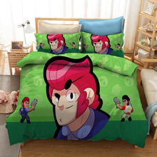 Charger l'image dans la galerie, Bedding Set Brawls Cartoon Stars Anime Figure Quilt Cover Pillowcase Kid Child Room Bedclothes Bed Spead Duvet Cover 3Pcs Suit