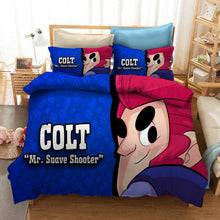 Charger l'image dans la galerie, Bedding Set Brawls Cartoon Stars Anime Figure Quilt Cover Pillowcase Kid Child Room Bedclothes Bed Spead Duvet Cover 3Pcs Suit