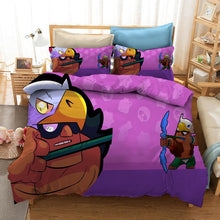 Charger l'image dans la galerie, Bedding Set Brawls Cartoon Stars Anime Figure Quilt Cover Pillowcase Kid Child Room Bedclothes Bed Spead Duvet Cover 3Pcs Suit