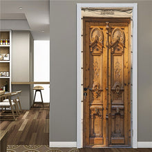 Charger l&#39;image dans la galerie, Retro Wooden Door Stickers PVC Waterproof Wallpaper For Doors Living Room Bedroom Home Decor Mural DIY Renovation Decal 90x200cm
