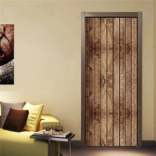 Charger l&#39;image dans la galerie, Retro Wooden Door Stickers PVC Waterproof Wallpaper For Doors Living Room Bedroom Home Decor Mural DIY Renovation Decal 90x200cm
