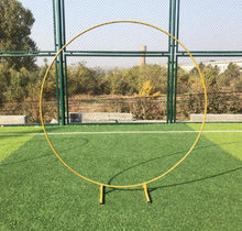 Charger l&#39;image dans la galerie, 6foot  8foot 2.5m big Circle Wedding Birthday Arch Decoration Background Wrought Props Single Arch flower door rack Outdoor Lawn
