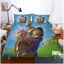 Charger l&#39;image dans la galerie, 3D Cartoon Bedding Suit Fortnites Quilt Cover Fortress Night Printed Bed Spead Child Bedroom Bed Duvet Cover Bedclothes 3pcs Set
