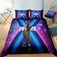 Charger l&#39;image dans la galerie, 3D Cartoon Bedding Suit Fortnites Quilt Cover Fortress Night Printed Bed Spead Child Bedroom Bed Duvet Cover Bedclothes 3pcs Set
