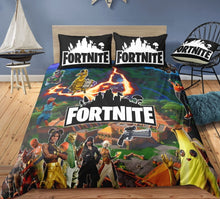 Charger l&#39;image dans la galerie, 3D Cartoon Bedding Suit Fortnites Quilt Cover Fortress Night Printed Bed Spead Child Bedroom Bed Duvet Cover Bedclothes 3pcs Set
