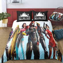Charger l&#39;image dans la galerie, 3D Cartoon Bedding Suit Fortnites Quilt Cover Fortress Night Printed Bed Spead Child Bedroom Bed Duvet Cover Bedclothes 3pcs Set
